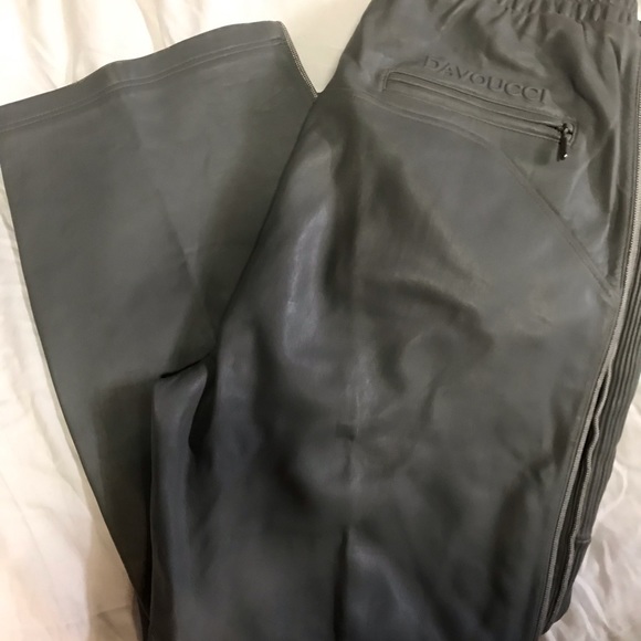 Gray leather Davoucci pants - Picture 2 of 3